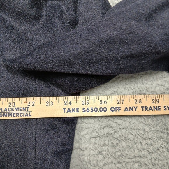 Turnbury Men's 48R Camel Hair Blazer Sport Coat 100% Camelhair Navy Blue Paisley - Picture 5 of 7